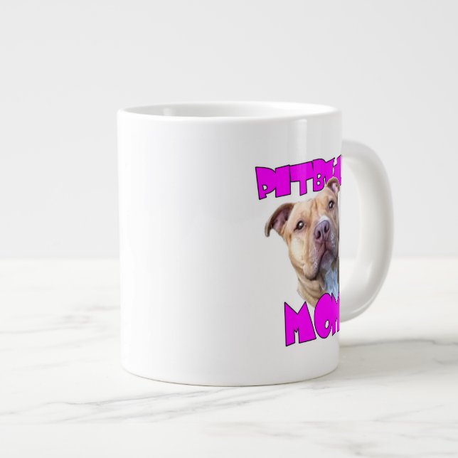 Pitbull Mamma Hund Jumbo Mugg (Framsida höger)