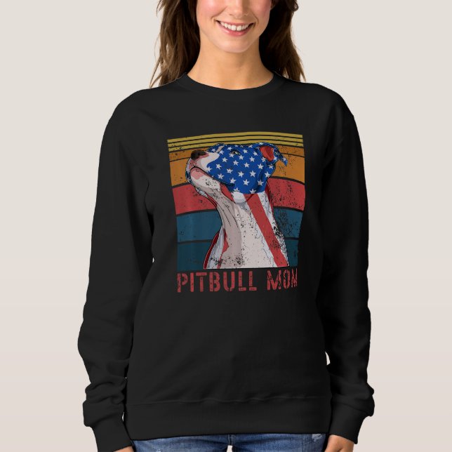 Pitbull mamma hund pet 1 t shirt (Framsida)
