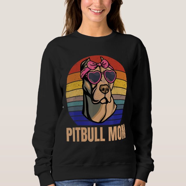 Pitbull Mamma Kärlek Pitbulls Cute Pit Bull Dog Br T Shirt (Framsida)