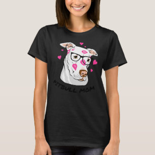 Pitbull Mamma Kisses Wearing Glass T Shirt