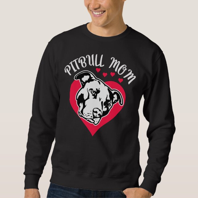 Pitbull Mamma Mamma Lång Ärmad Tröja (Framsida)