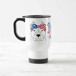 Pitbull Mamma Patriotisk Amerikansk Flagga Pit Bul Resemugg
