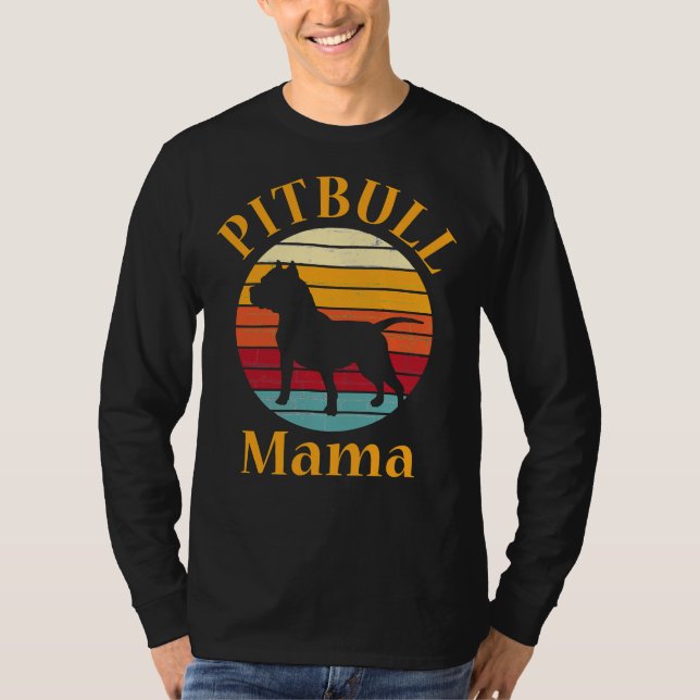 Pitbull Mamma Pit Bull Mamma Pittie Pitty Cute Hun T Shirt (Framsida)