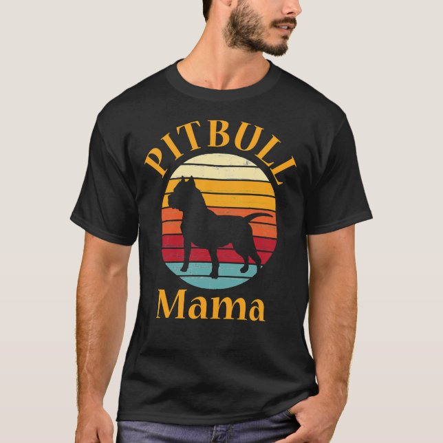 Pitbull Mamma Pit Bull Mamma Pittie Pitty Cute Hun T Shirt (Framsida)