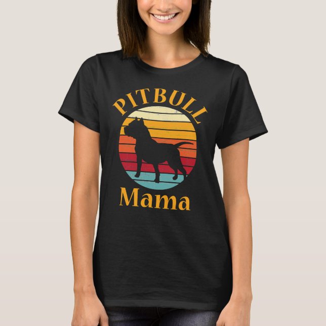 Pitbull Mamma Pit Bull Mamma Pittie Pitty Cute Hun T Shirt (Framsida)