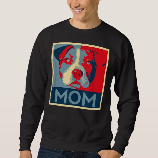 Pitbull Mamma Pit Bull Rescuer for Mor Lång Ärmad Tröja (Framsida)