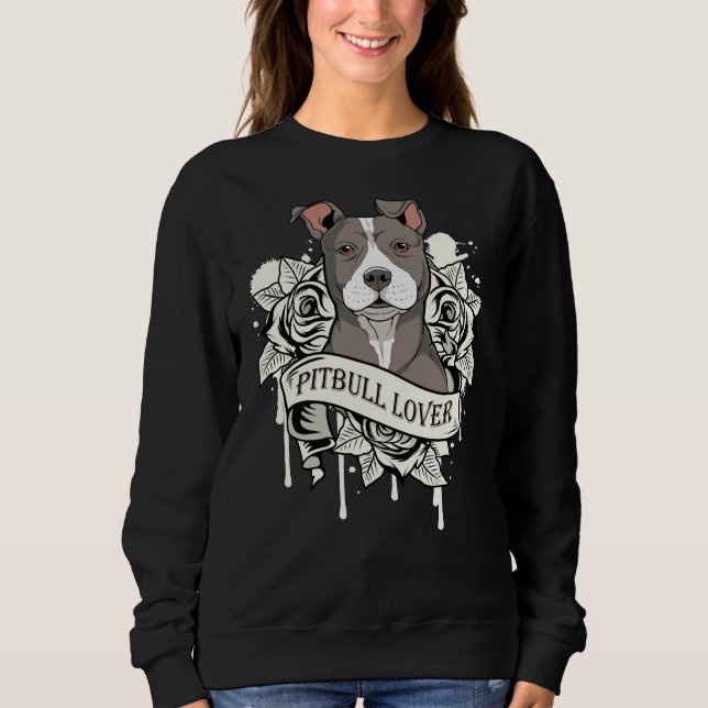Pitbull Mamma Pitbull Hund T Shirt (Framsida)