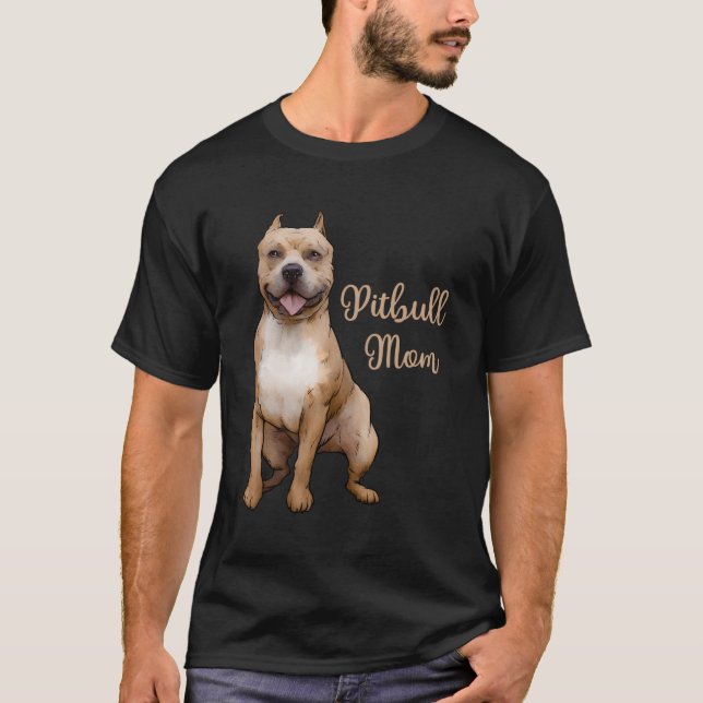 Pitbull Mamma Pittie Hund Bully Pit Bull Mamma Gif T Shirt (Framsida)