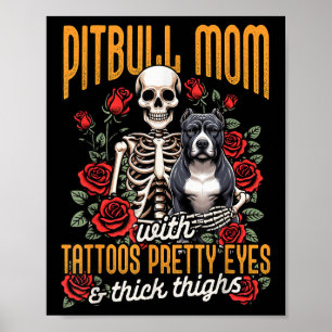 Pitbull Mamma Pittie Mamma Hund Mamma Pitbull Mamm Poster