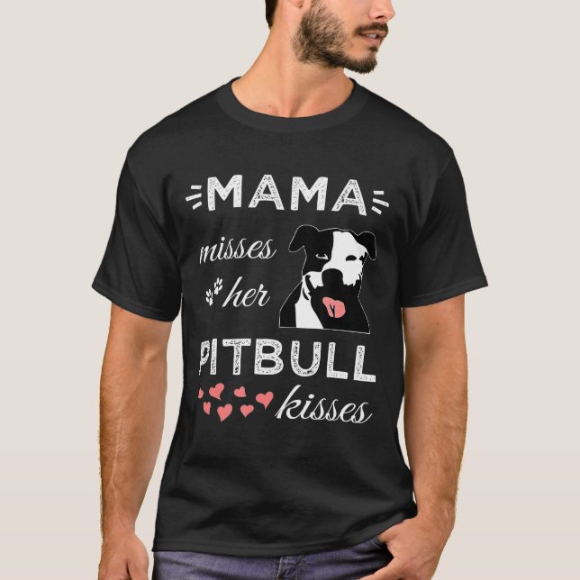 Pitbull Mamma Pittie Mamma Rädding Adopt Bully Bre T Shirt (Framsida)