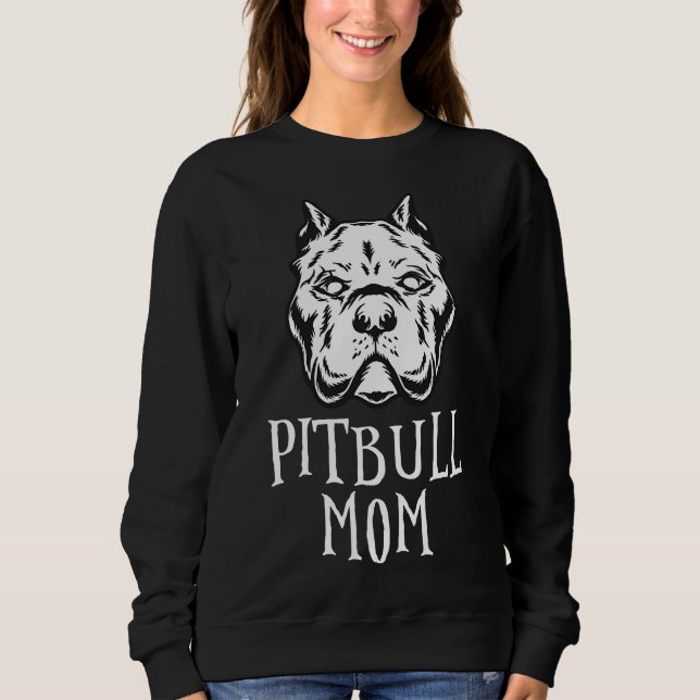 Pitbull Mamma Pittie Owner American Bully Älskare T Shirt (Framsida)