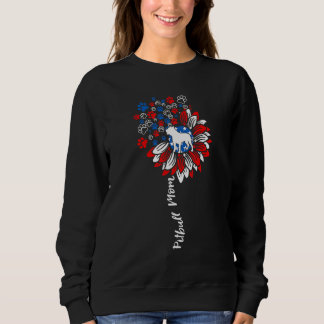 Pitbull Mamma Pride Amerikanska juli 4 Solrosbul T Shirt
