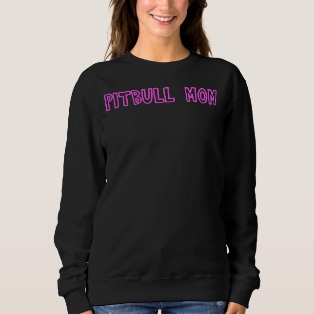 Pitbull Mamma Rosa T Shirt (Framsida)