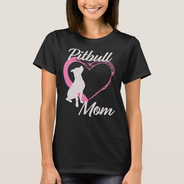 Pitbull Mamma T Shirt (Framsida)