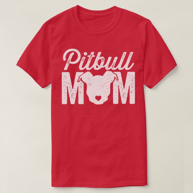 Pitbull Mamma White T Shirt (Design framsida)