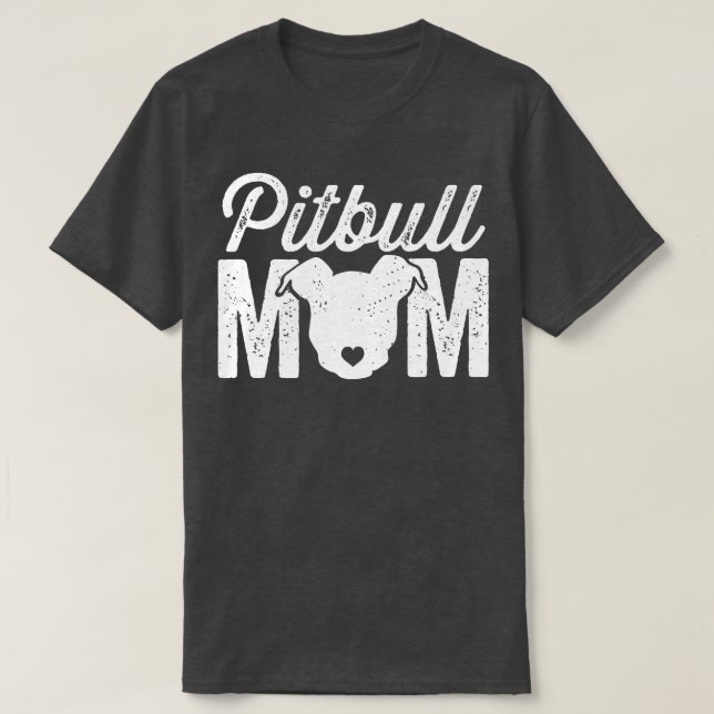 Pitbull Mamma White T Shirt (Design framsida)