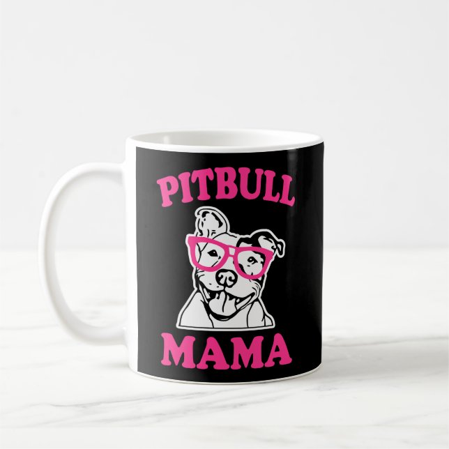 Pitbull Mamma Women's Pit Bull Dog Mamma Rosa Hood Kaffemugg (Vänster)