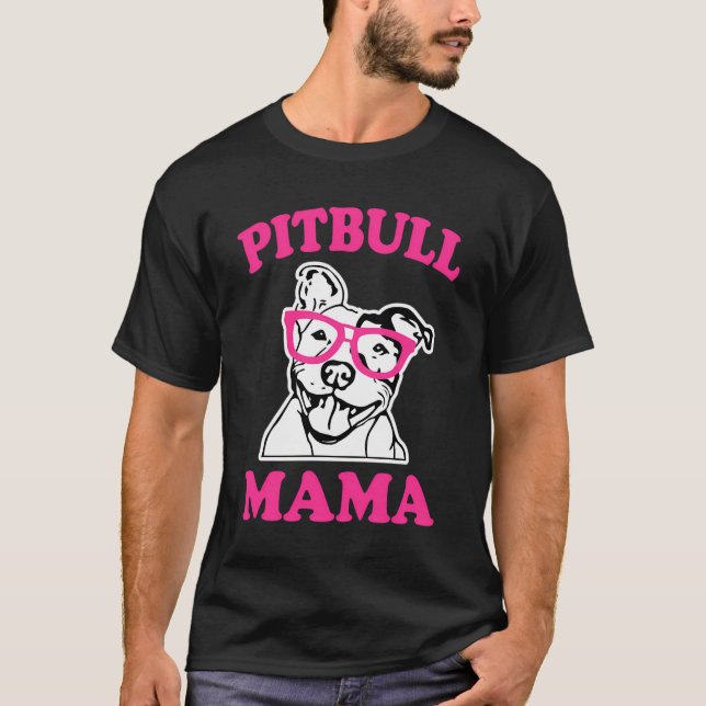 Pitbull Mamma Women's Pit Bull Dog Mamma Rosa Hood T Shirt (Framsida)