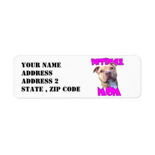 Pitbull mammareturetiketter returadress etikett