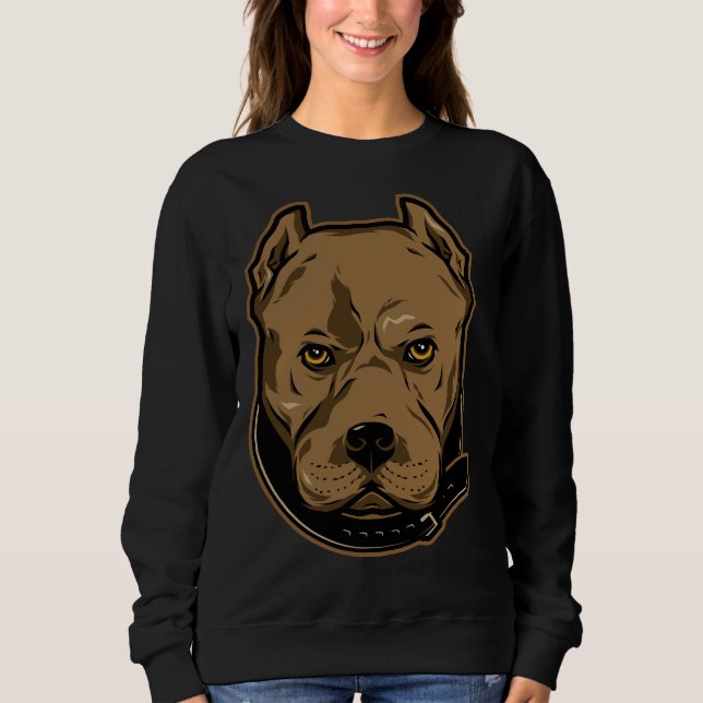 Pitbull Mascot Tre T Shirt (Framsida)