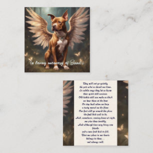 Pitbull Memorial Dikt Brown Vingar Add Namn Gift Anteckningskort