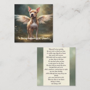 Pitbull Memorial Dikt Fawn Brown Vingar Lägg till Anteckningskort