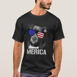 Pitbull Merica Patriotic Hund Pit Bull Gift T Shirt