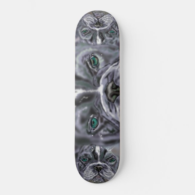 Pitbull + mini skateboard bräda 18,5 cm (Framsida)