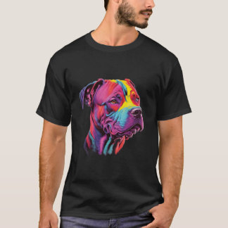Pitbull Mom Colorful Pitbull Owner T Shirt