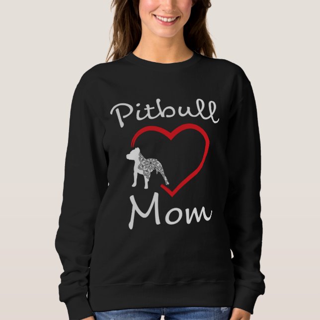 Pitbull Mom  Dog Breed Pittie Advocate Cute T Shirt (Framsida)