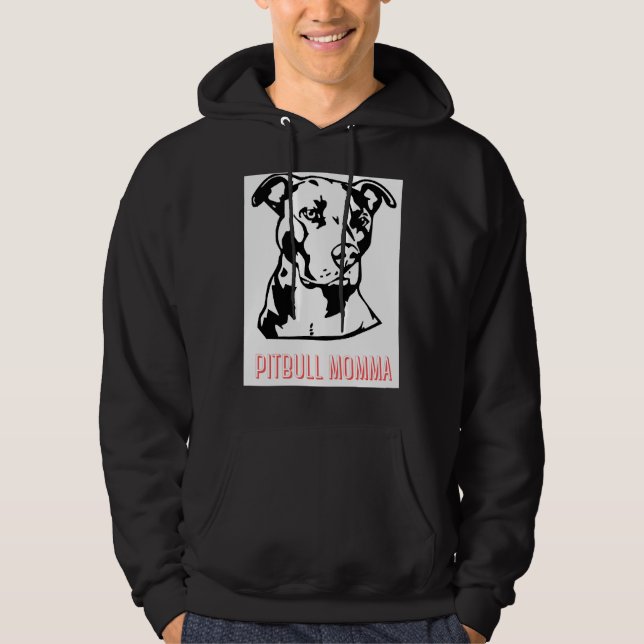 Pitbull Momma Hoodie (Framsida)