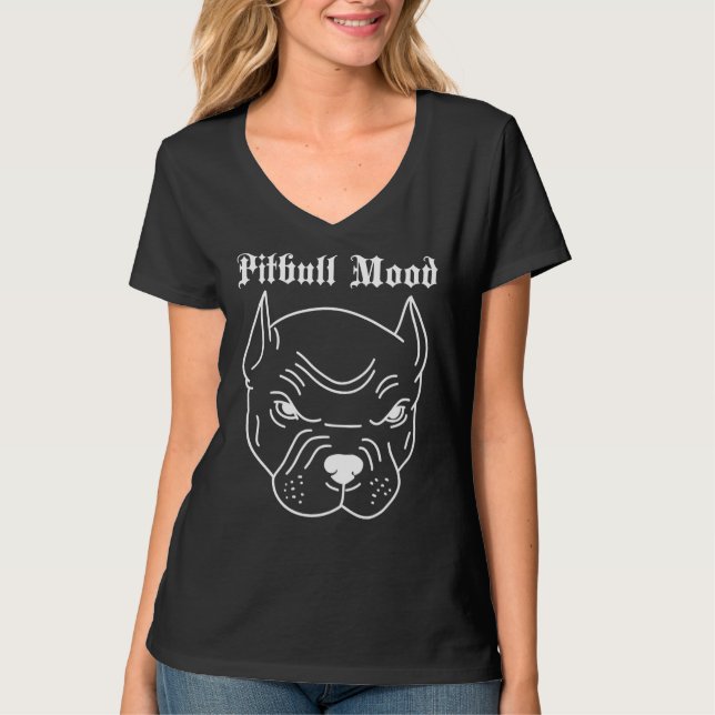 Pitbull Mood Rage T Shirt (Framsida)