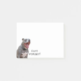 Pitbull Morgonyawn Glöm inte anteckningar Post-it Block