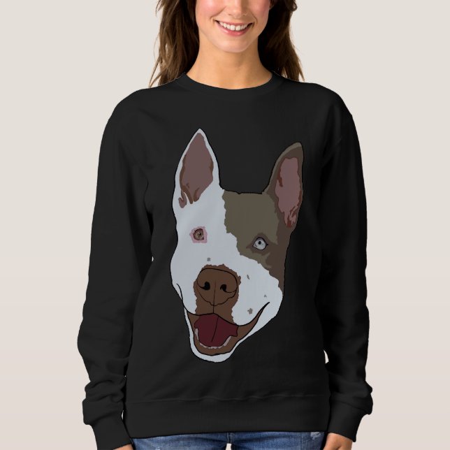 Pitbull och vit pitbull t shirt (Framsida)