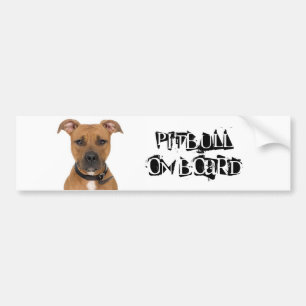 Pitbull ombord bildekal