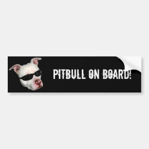 Pitbull ombord bildekal
