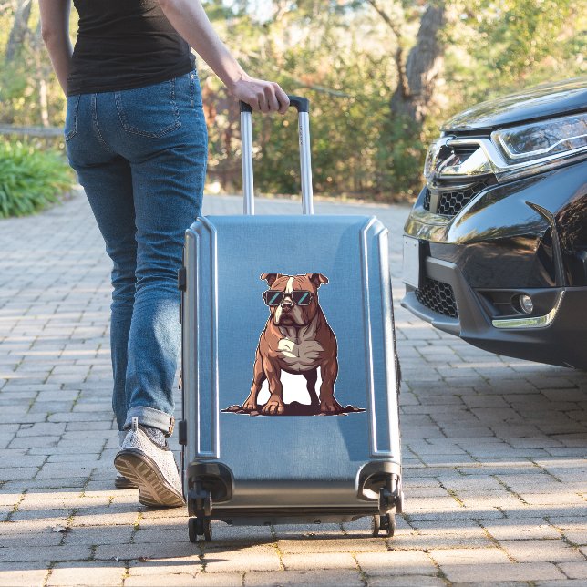 Pitbull Owner Gifts Klistermärken (Resväska Insitu)
