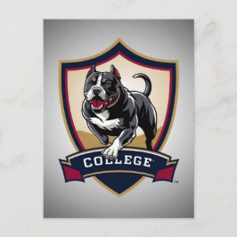 Pitbull på college: Logotyp Vykort