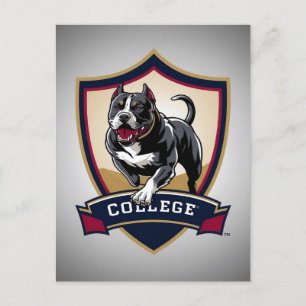 Pitbull på college: Logotyp Vykort