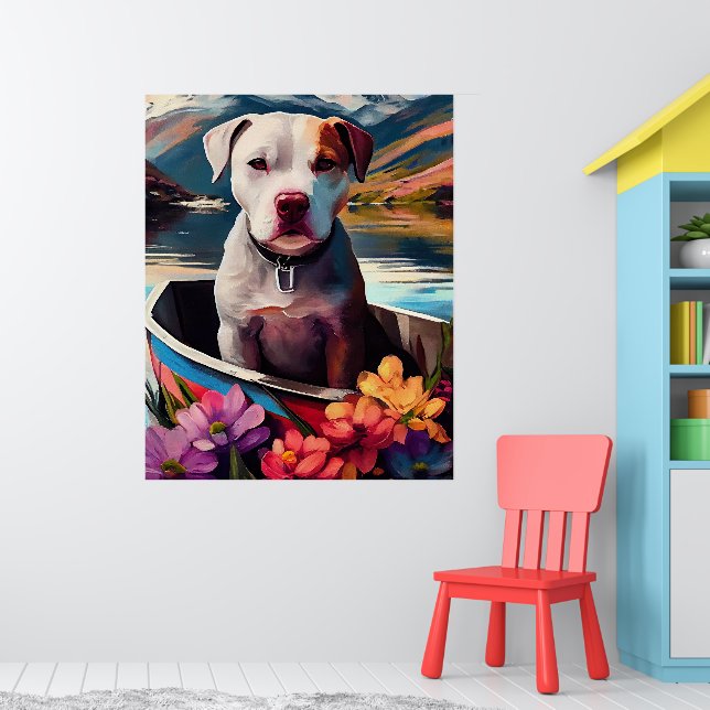 Pitbull på paddel: Ett naturskönt äventyr Poster (Barnkammare 1)