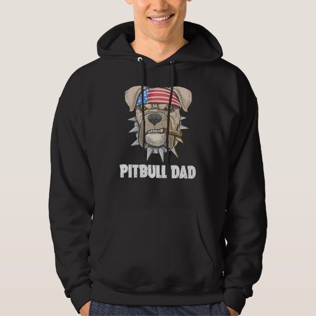 Pitbull Pappa 51 Hoodie (Framsida)