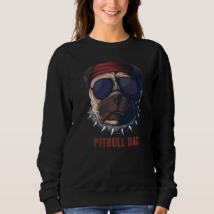 Pitbull Pappa American Pit Bull Dog Us Flagga 4:e T Shirt