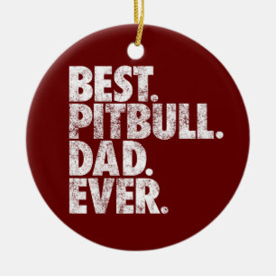 Pitbull Pappa Best Pitbull Pappa All Pittie Hund G Julgransprydnad Keramik