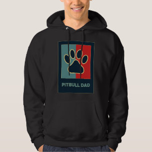 Pitbull Pappa Coola Retro Pit Bull Dog Älskare Tas Hoodie