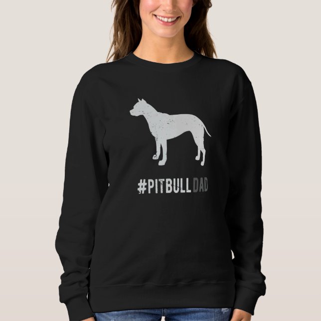 Pitbull Pappa För manar Pitbull Hund Pappa T Shirt (Framsida)