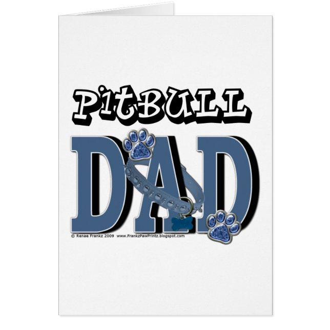 Pitbull PAPPA Hälsningskort (Framsidan)