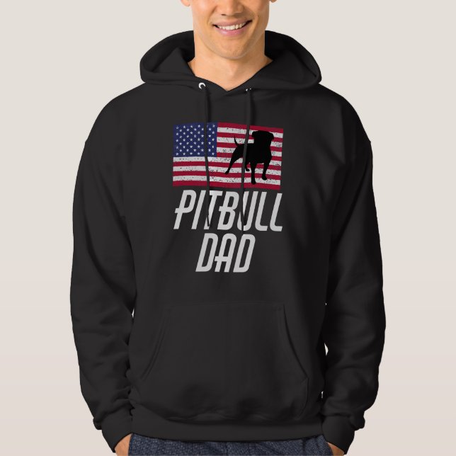 Pitbull Pappa Hoodie (Framsida)