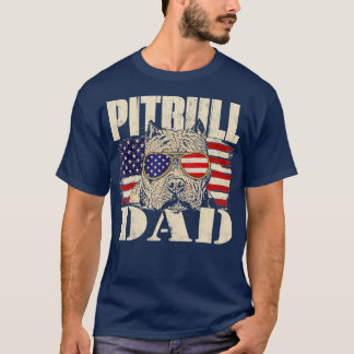 Pitbull Pappa Hund älskare Pibble Pittie Pit Bull T Shirt