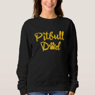 Pitbull Pappa Hund Animal Djurälskare Pappa Coola T Shirt