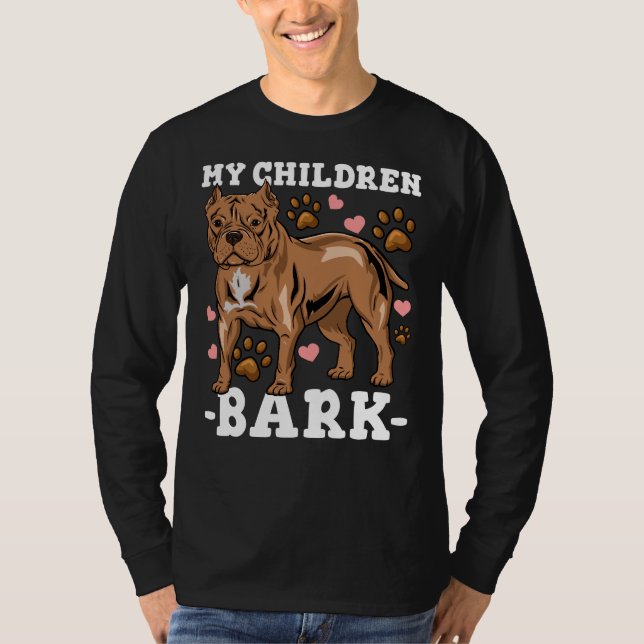 Pitbull Pappa Mamma T Shirt (Framsida)